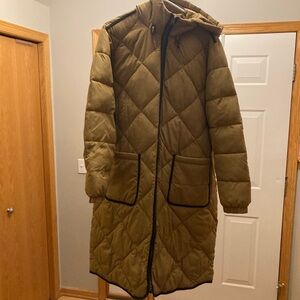 Lands’ End FeatherFree Insulated Diamond Quilted Maxi Coat